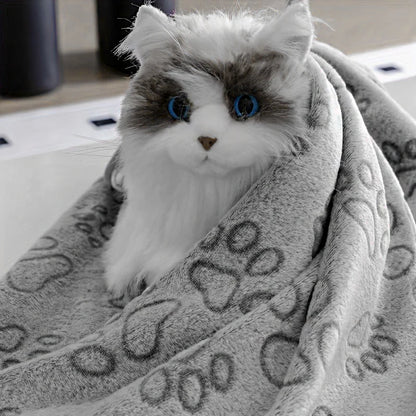 Cozy Calming Dog Paw Print Blanket