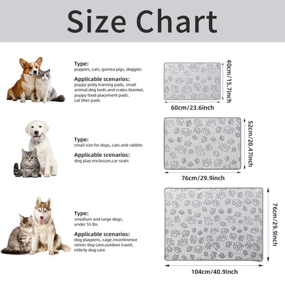 Cozy Calming Dog Paw Print Blanket