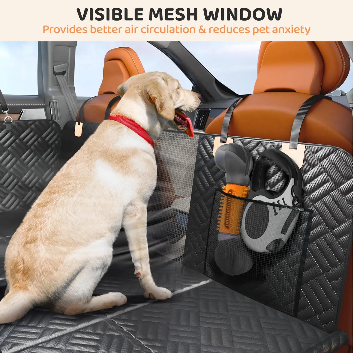 Woofin Cruiser™ Pro 2.0 Hard-Bottom Dog Car Bed & Seat Protector