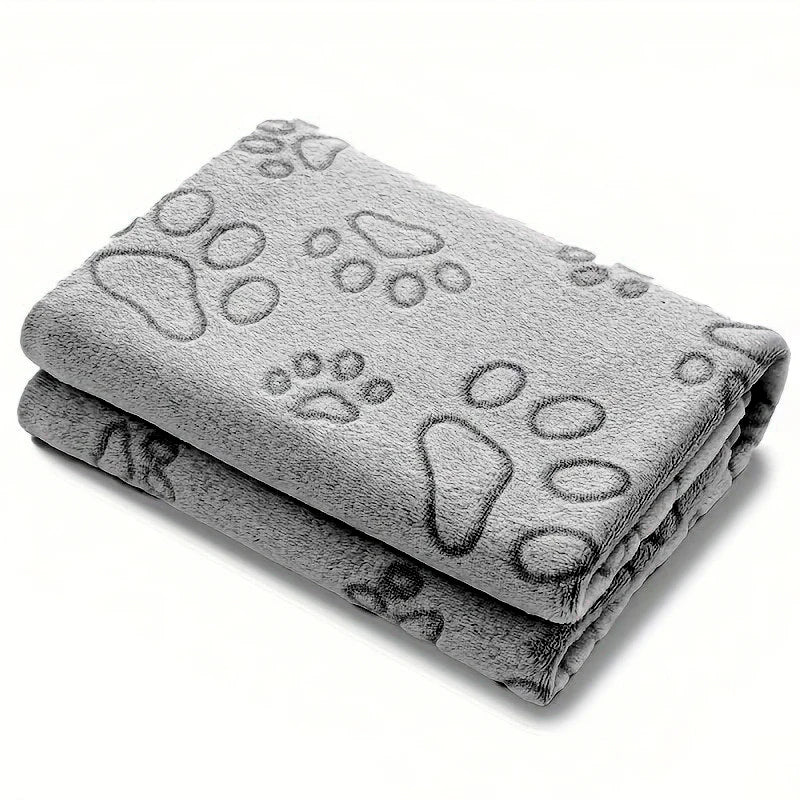 Cozy Calming Dog Paw Print Blanket