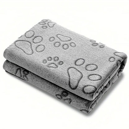 Cozy Calming Dog Paw Print Blanket
