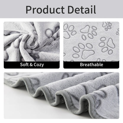 Cozy Calming Dog Paw Print Blanket