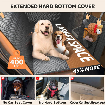 Woofin Cruiser™ Pro 2.0 Hard-Bottom Dog Car Bed & Seat Protector
